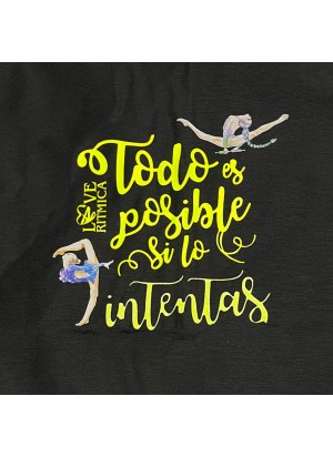 Funda Porta Maillot "Todo es posible..." amarillo neon| Gimnasia Rítmica | LoveRítmica