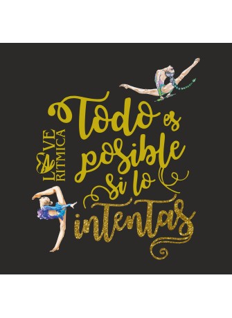 Funda Porta Maillot "Todo es posible..." oro | Gimnasia Rítmica | LoveRítmica