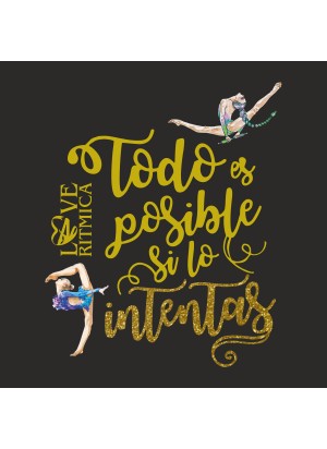 Funda Porta Maillot "Todo es posible..." oro | Gimnasia Rítmica | LoveRítmica