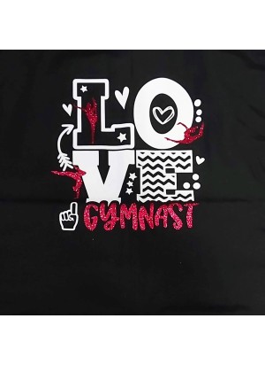 ‘Love gimnastic’ cherry-coloured jersey bag| Rhythmic Gymnastics | LoveRítmica
