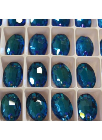 Blue zircon Oval