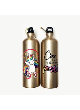 Unicorn gold water bottle