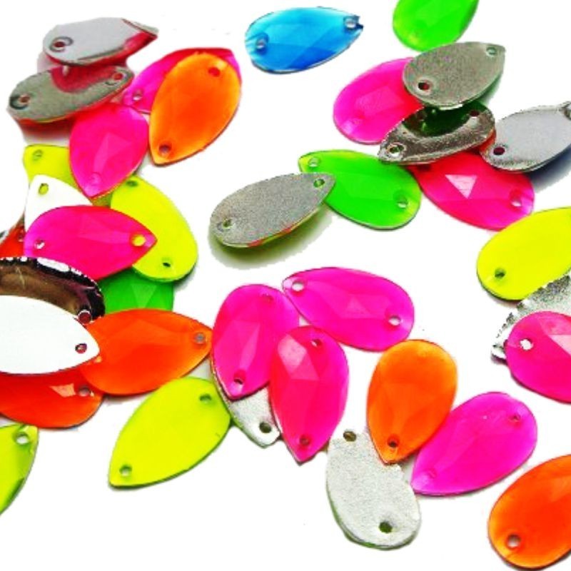 Fluor teardrop sewing stone
