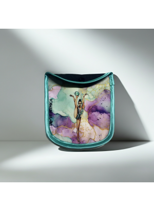 Funda porta punteras turquesa.