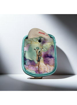 Funda porta punteras turquesa.