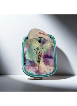 Funda porta punteras turquesa.